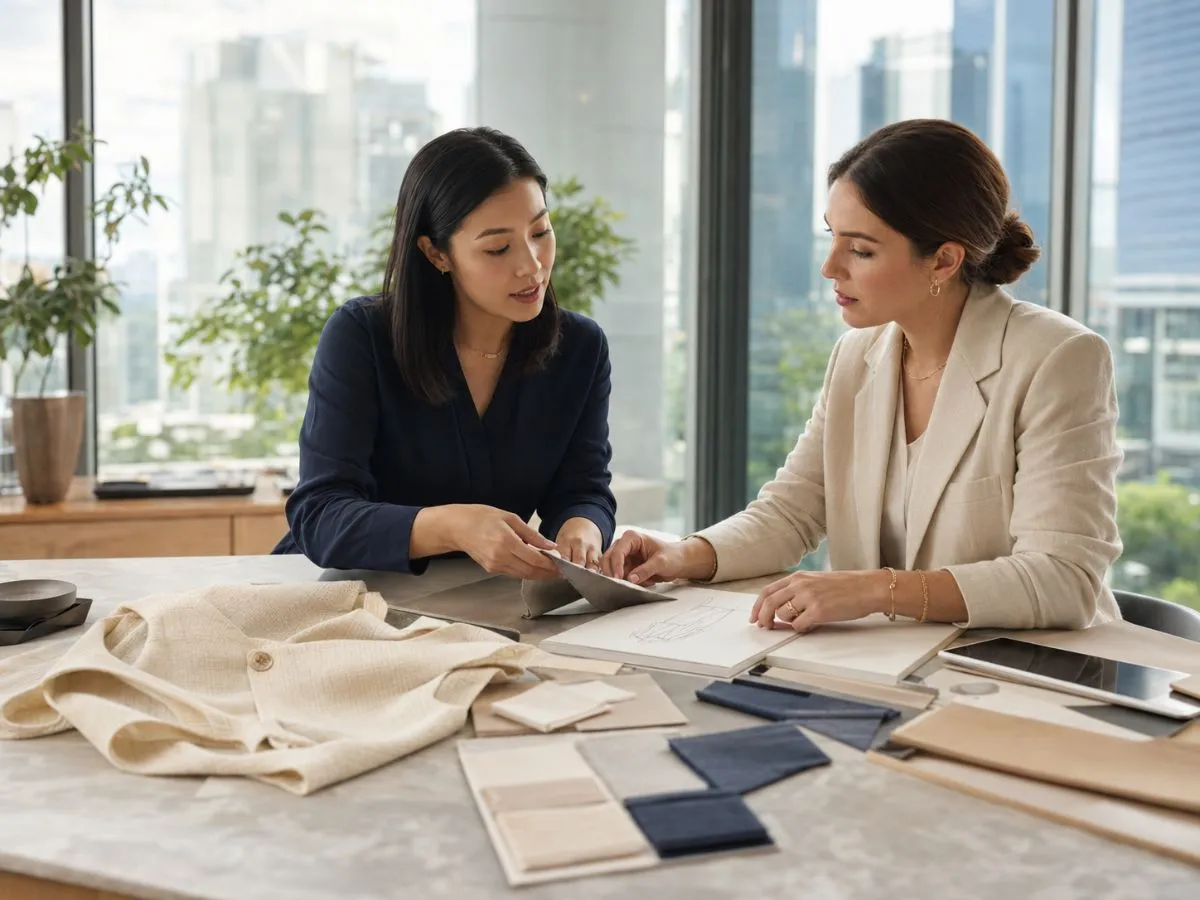 Buyer and material consultation with Singapore context