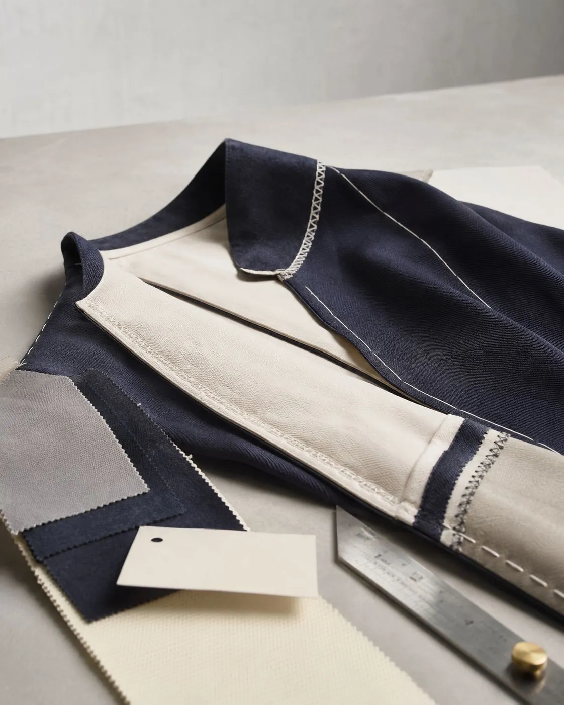 Garment sample and fabric detail during product development